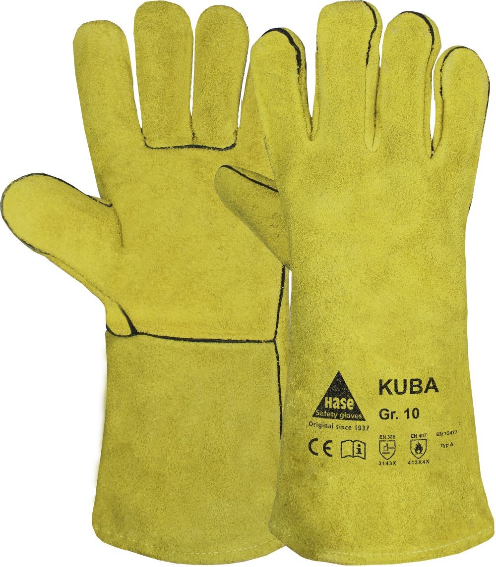 KUBA  Schweißer-Arbeitshandschuh gelb